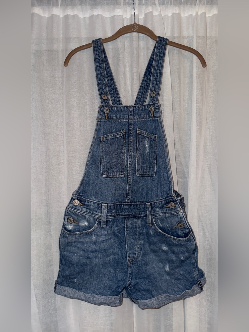 Levi’s Classic Denim Overalls Adjustable Bib Blue Wash Size 25